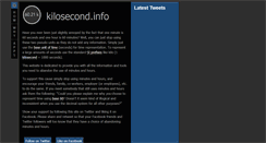 Desktop Screenshot of kilosecond.info